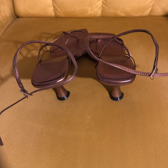 Jeffrey Campbell Bronze Strappy Heels - Picture 3 of 3